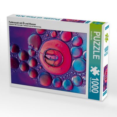 CALVENDO® Puzzle CALVENDO Puzzle Farbrausch mit Öl und Wasser 1000 Teile Foto-Puzzle für glückliche Stunden