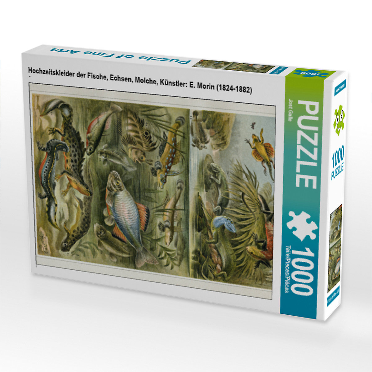 CALVENDO® Puzzle CALVENDO Puzzle Hochzeitskleider der Fische Echsen Molche Künstler: E. Morin (1824-1882) 1000 Teile Foto-Puzzle für glückliche Stunden
