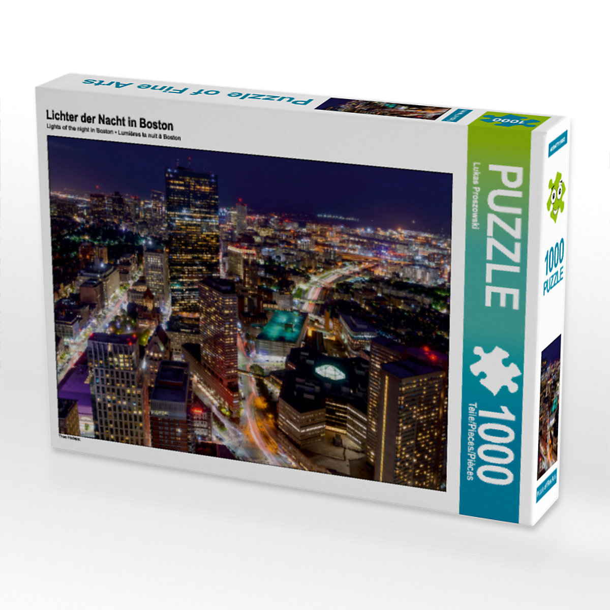 CALVENDO® Puzzle CALVENDO Puzzle Lichter der Nacht in Boston 1000 Teile Foto-Puzzle für glückliche Stunden