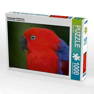 Puzzle CALVENDO Puzzle Edelpapagei (Weibchen) - 1000 Teile Foto-Puzzle für glückliche Stunden