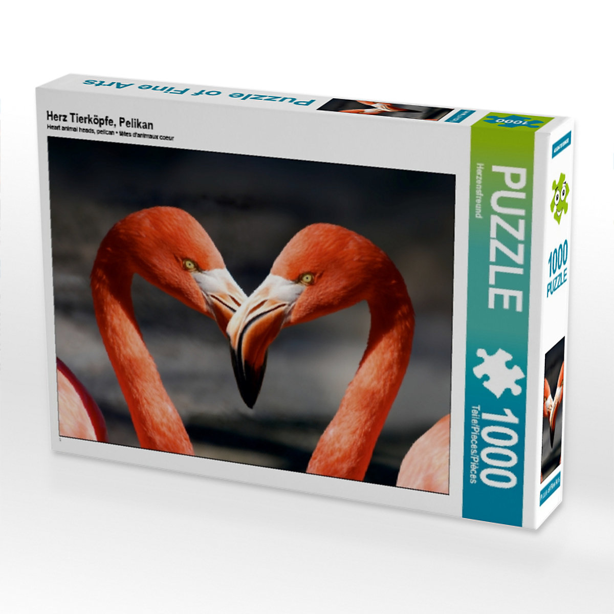 CALVENDO® Puzzle CALVENDO Puzzle Herz Tierköpfe Pelikan 1000 Teile Foto-Puzzle für glückliche Stunden