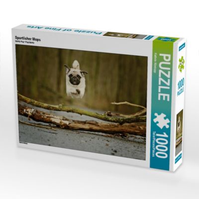 CALVENDO® Puzzle CALVENDO Puzzle Sportlicher Mops 1000 Teile Foto-Puzzle für glückliche Stunden
