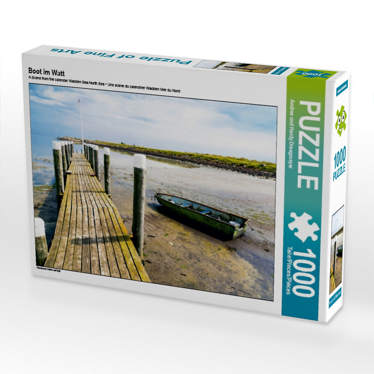 CALVENDO® Puzzle CALVENDO Puzzle Boot im Watt 1000 Teile Foto-Puzzle für glückliche Stunden