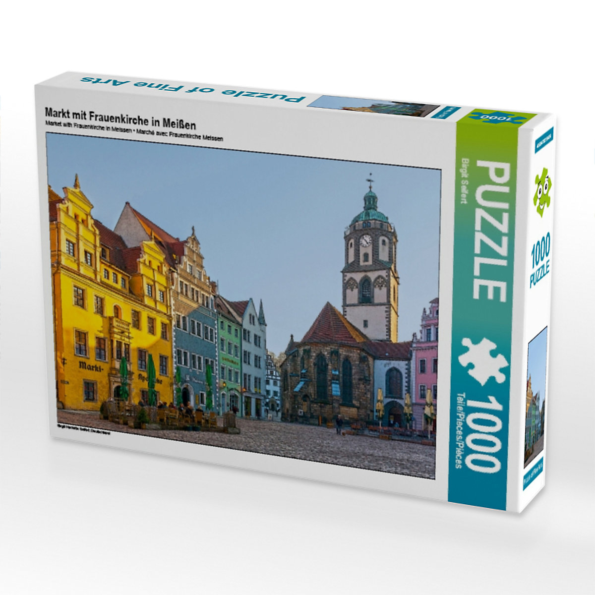 CALVENDO® Puzzle CALVENDO Puzzle Markt mit Frauenkirche in Meißen 1000 Teile Foto-Puzzle für glückliche Stunden