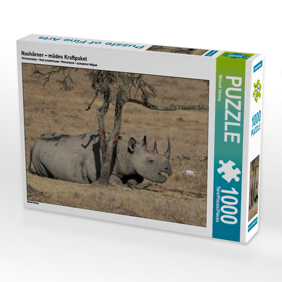 CALVENDO® Puzzle CALVENDO Puzzle Nashörner – müdes Kraftpaket 1000 Teile Foto-Puzzle für glückliche Stunden