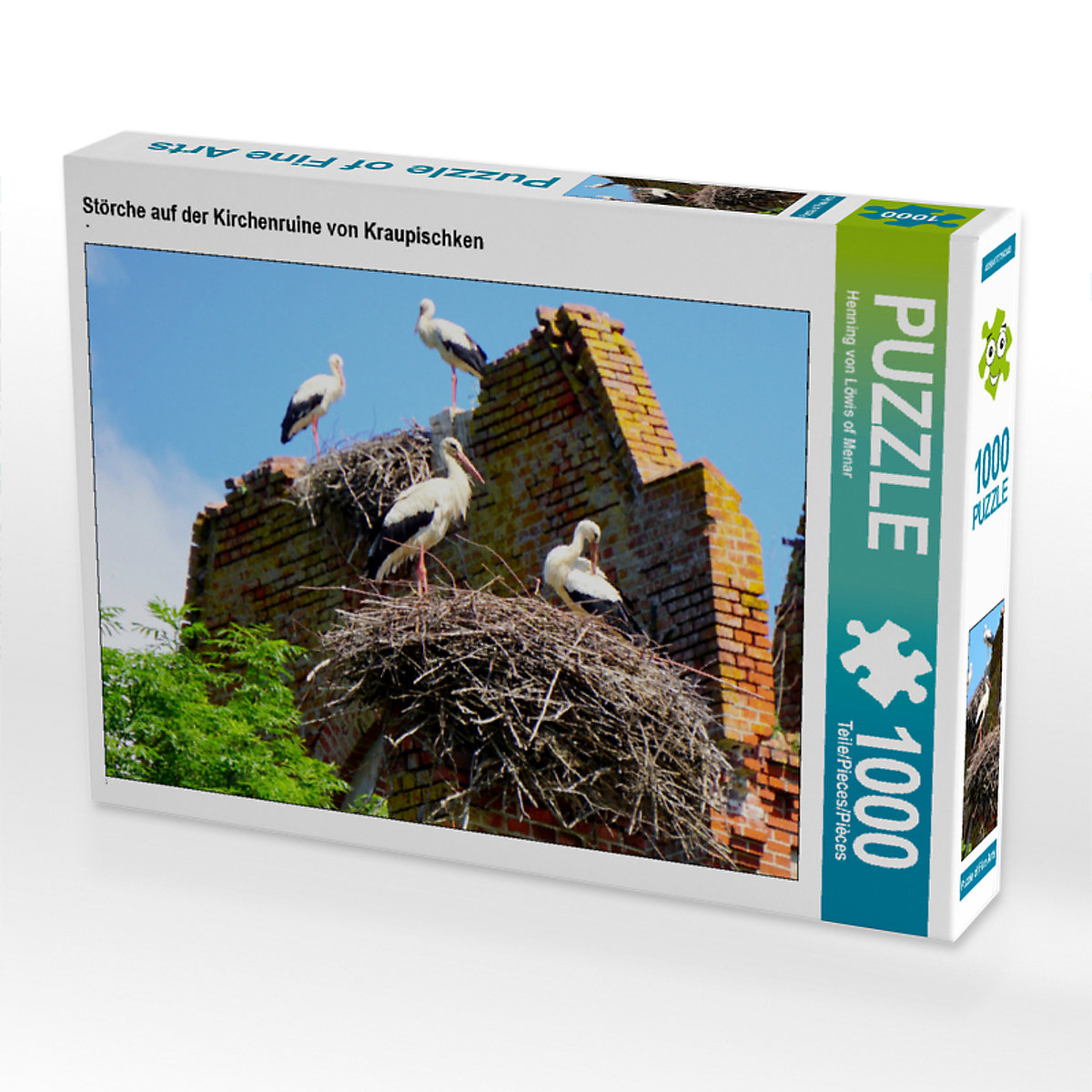 CALVENDO® Puzzle CALVENDO Puzzle Störche auf der Kirchenruine von Kraupischken 1000 Teile Foto-Puzzle für glückliche Stunden