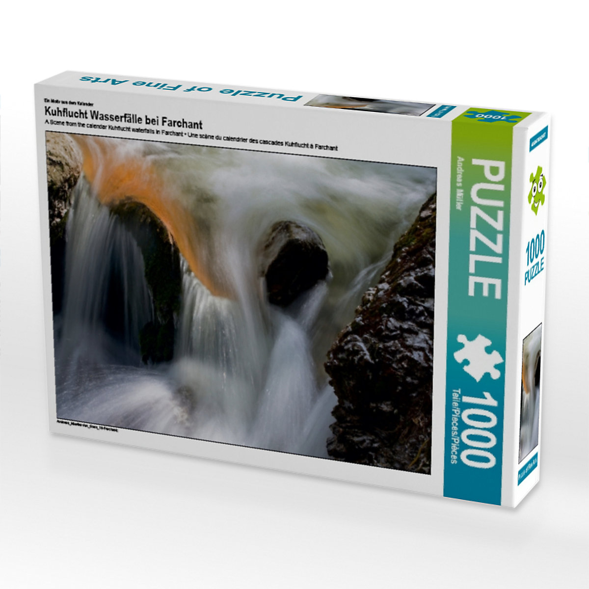 CALVENDO® Puzzle CALVENDO Puzzle Kuhflucht Wasserfälle bei Farchant 1000 Teile Foto-Puzzle für glückliche Stunden