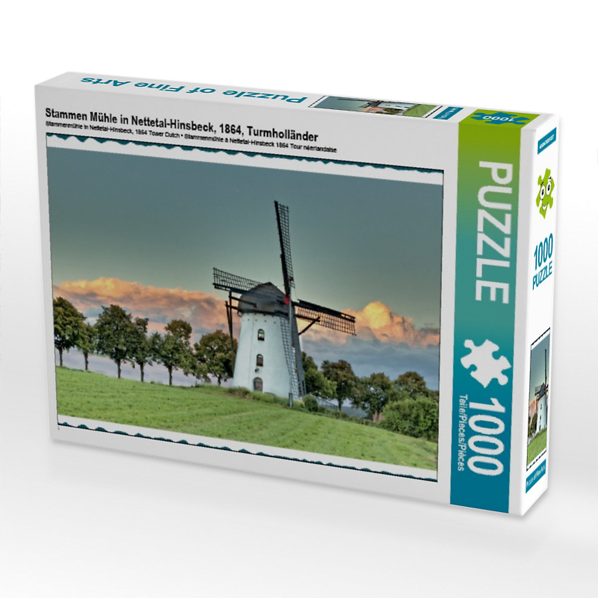 CALVENDO® Puzzle CALVENDO Puzzle Stammen Mühle in Nettetal-Hinsbeck 1864 Turmholländer 1000 Teile Foto-Puzzle für glückliche Stunden