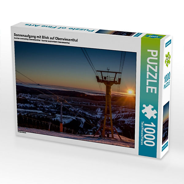 Puzzle CALVENDO Puzzle Sonnenaufgang mit Blick auf Oberwiesenthal - 1000 Teile Foto-Puzzle für glückliche Stunden
