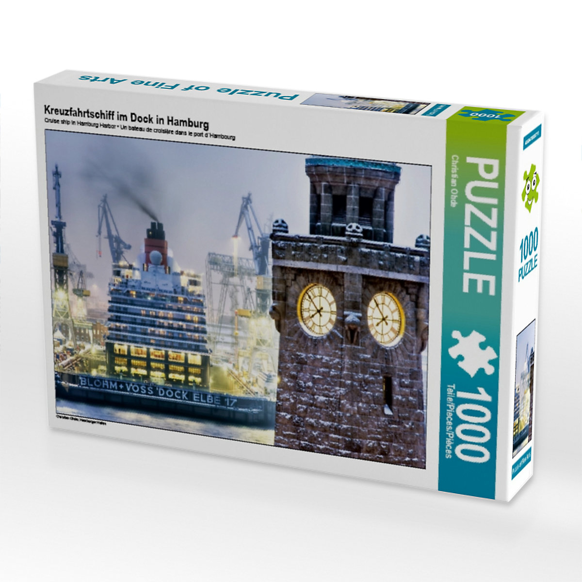 CALVENDO® Puzzle CALVENDO Puzzle Kreuzfahrtschiff im Dock in Hamburg 1000 Teile Foto-Puzzle für glückliche Stunden