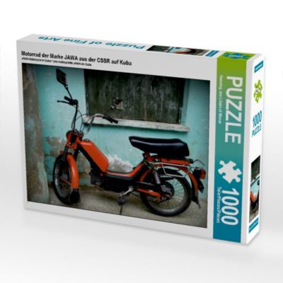 CALVENDO® Puzzle CALVENDO Puzzle Motorrad der Marke JAWA aus der CSSR auf Kuba 1000 Teile Foto-Puzzle für glückliche Stunden