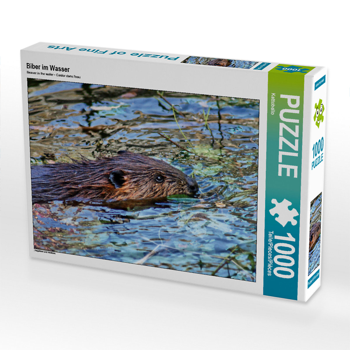 CALVENDO® Puzzle CALVENDO Puzzle Biber im Wasser 1000 Teile Foto-Puzzle für glückliche Stunden