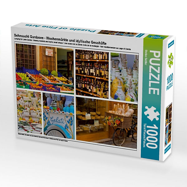 Puzzle CALVENDO Puzzle Sehnsucht Gardasee - Wochenmärkte und idyllische Geschäfte - 1000 Teile Foto-Puzzle für glückliche Stunden