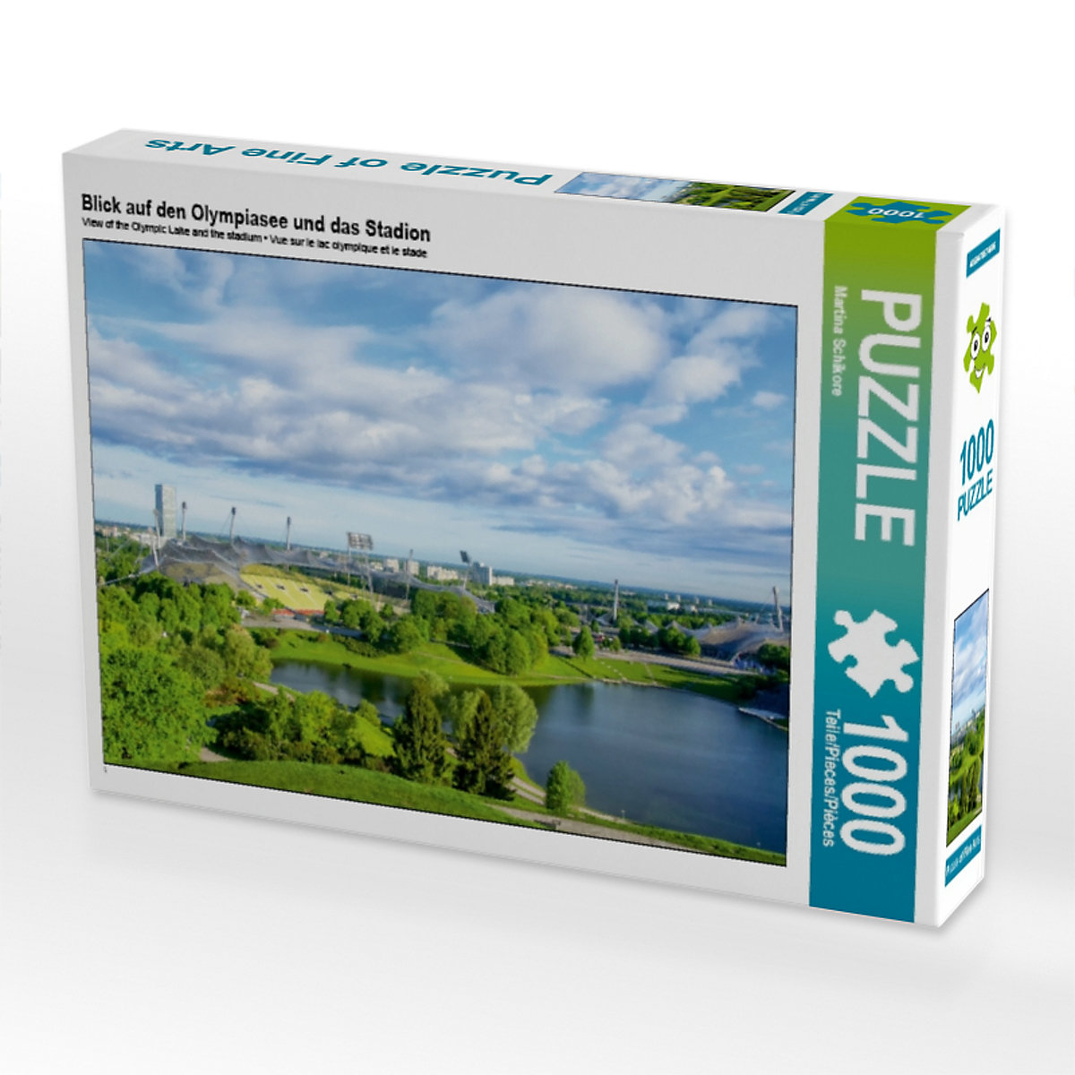 CALVENDO® Puzzle CALVENDO Puzzle Blick auf den Olympiasee und das Stadion 1000 Teile Foto-Puzzle für glückliche Stunden