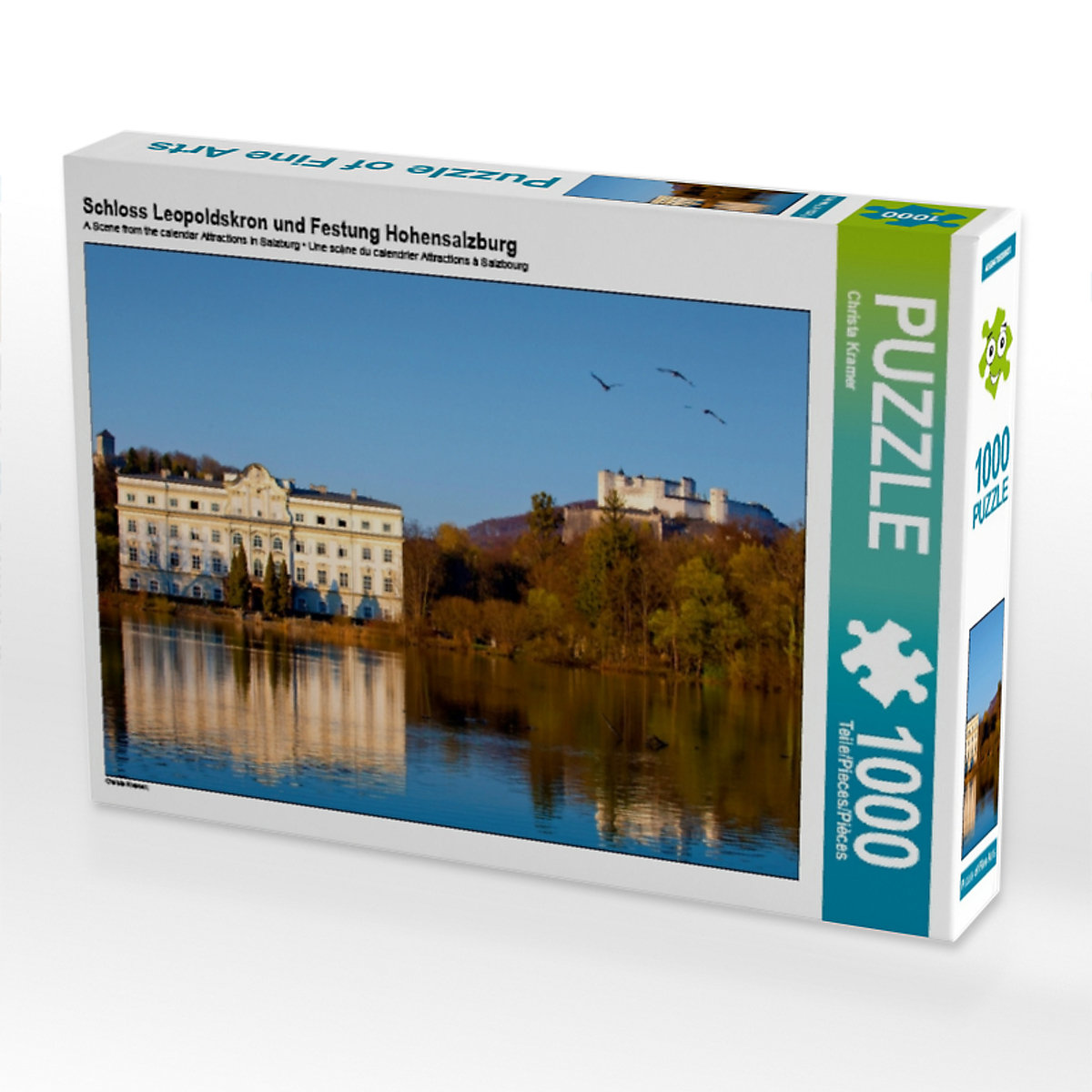 CALVENDO® Puzzle CALVENDO Puzzle Schloss Leopoldskron und Festung Hohensalzburg 1000 Teile Foto-Puzzle für glückliche Stunden