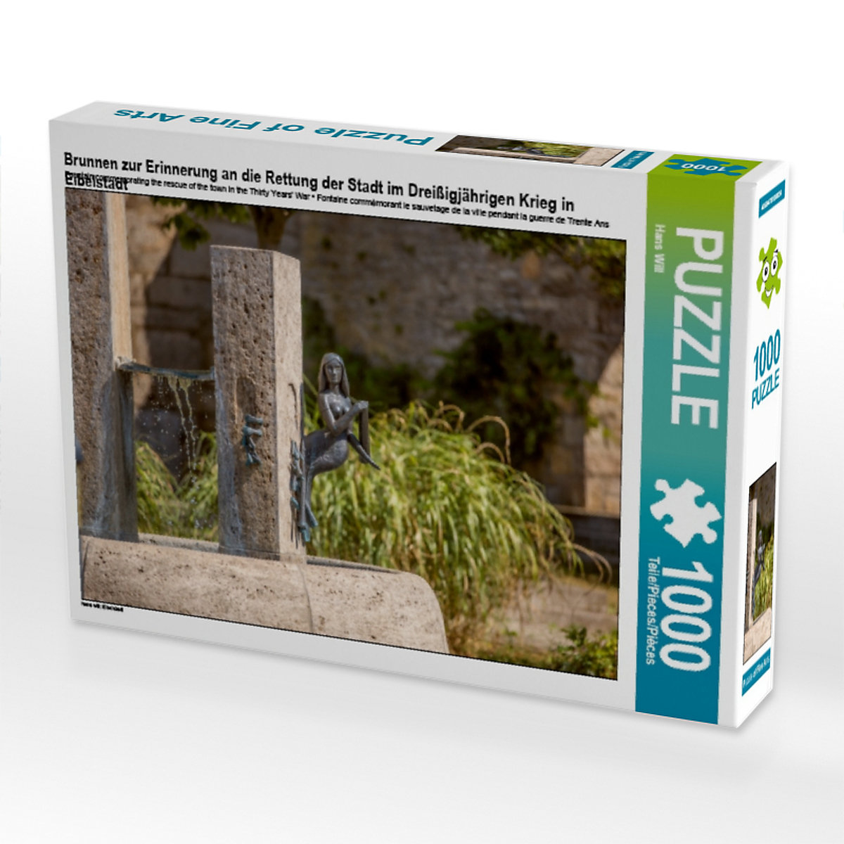 CALVENDO® Puzzle CALVENDO Puzzle Brunnen zur Erinnerung an die Rettung der Stadt im Dreißigjährigen Krieg in Eibelstadt 1000 Teile Foto-Puzzle für glückliche Stunden