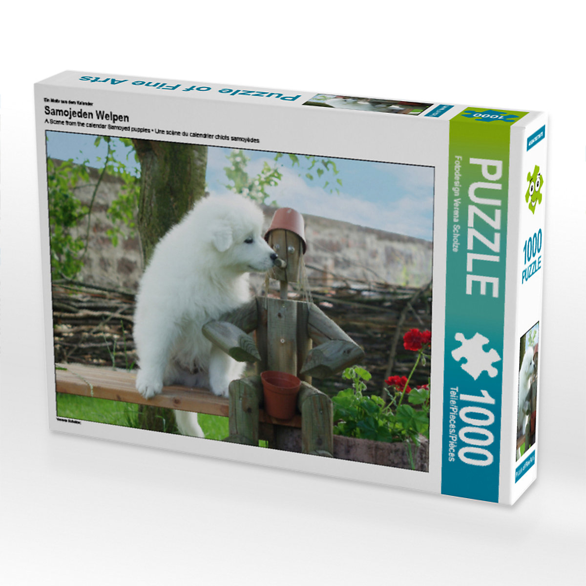 CALVENDO® Puzzle CALVENDO Puzzle Samojeden Welpen 1000 Teile Foto-Puzzle für glückliche Stunden