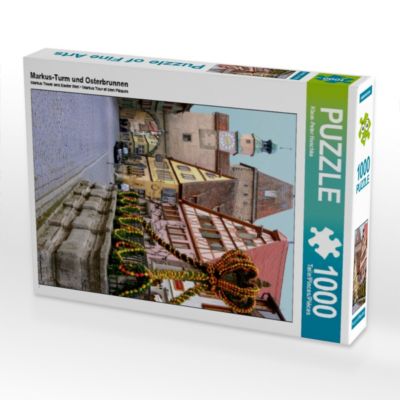 CALVENDO® Puzzle CALVENDO Puzzle Markus-Turm und Osterbrunnen 1000 Teile Foto-Puzzle für glückliche Stunden