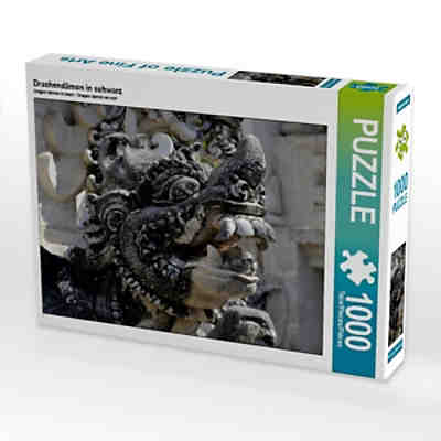 Puzzle CALVENDO Puzzle Drachendämon in schwarz - 1000 Teile Foto-Puzzle für glückliche Stunden