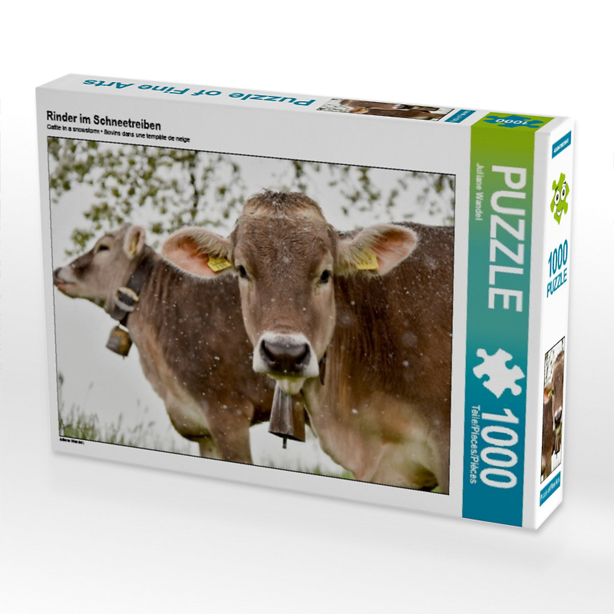 CALVENDO® Puzzle CALVENDO Puzzle Rinder im Schneetreiben 1000 Teile Foto-Puzzle für glückliche Stunden