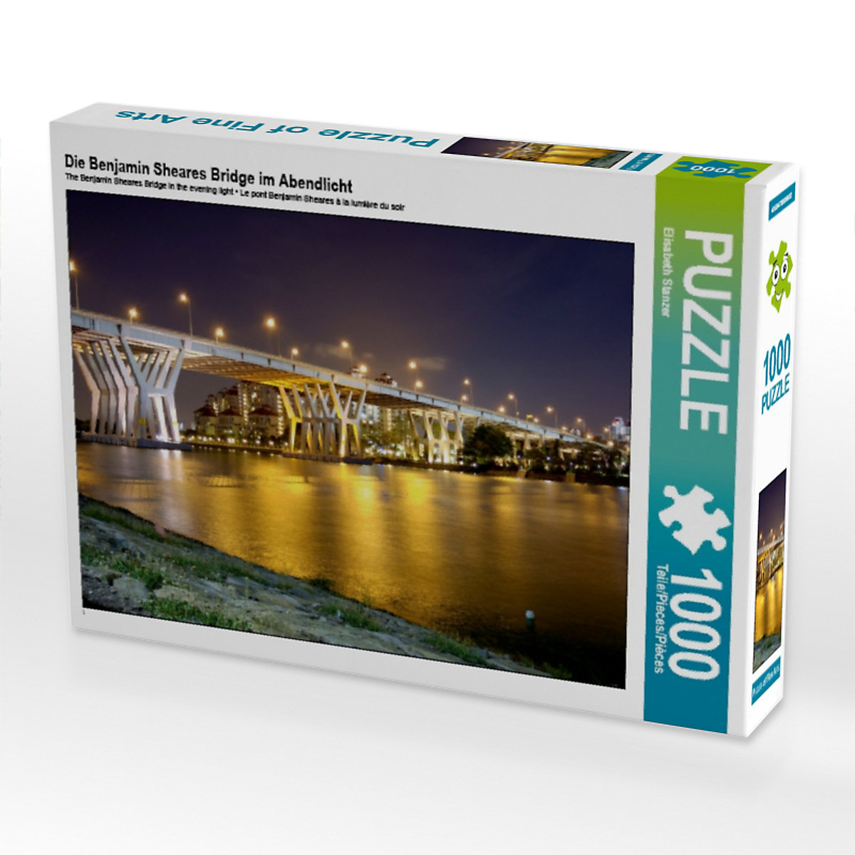 CALVENDO® Puzzle CALVENDO Puzzle Die Benjamin Sheares Bridge im Abendlicht 1000 Teile Foto-Puzzle für glückliche Stunden