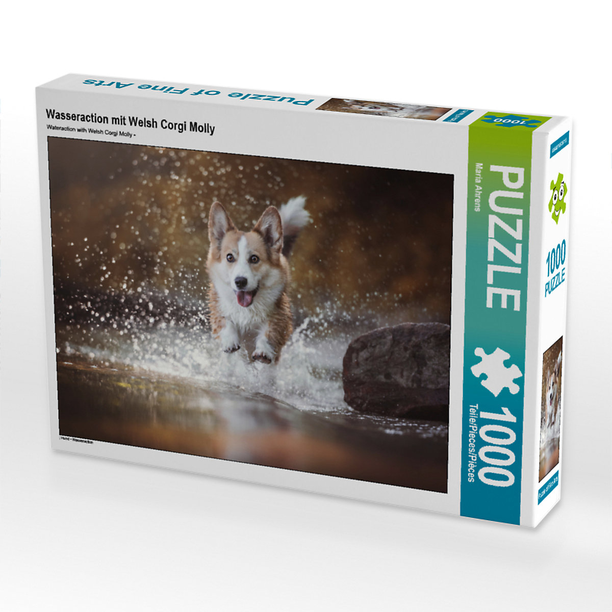 CALVENDO® Puzzle CALVENDO Puzzle Wasseraction mit Welsh Corgi Molly 1000 Teile Foto-Puzzle für glückliche Stunden