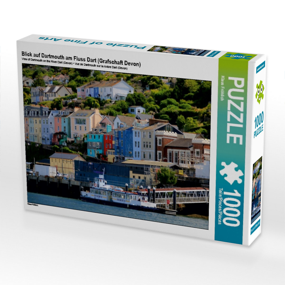 CALVENDO® Puzzle CALVENDO Puzzle Blick auf Dartmouth am Fluss Dart (Grafschaft Devon) 1000 Teile Foto-Puzzle für glückliche Stunden