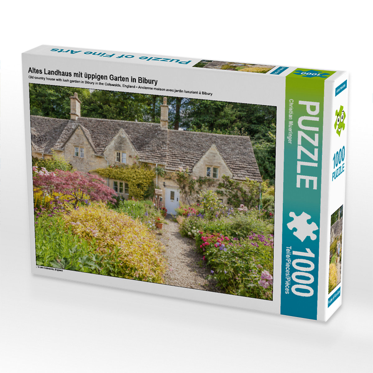 CALVENDO® Puzzle CALVENDO Puzzle Altes Landhaus mit üppigen Garten in Bibury 1000 Teile Foto-Puzzle für glückliche Stunden