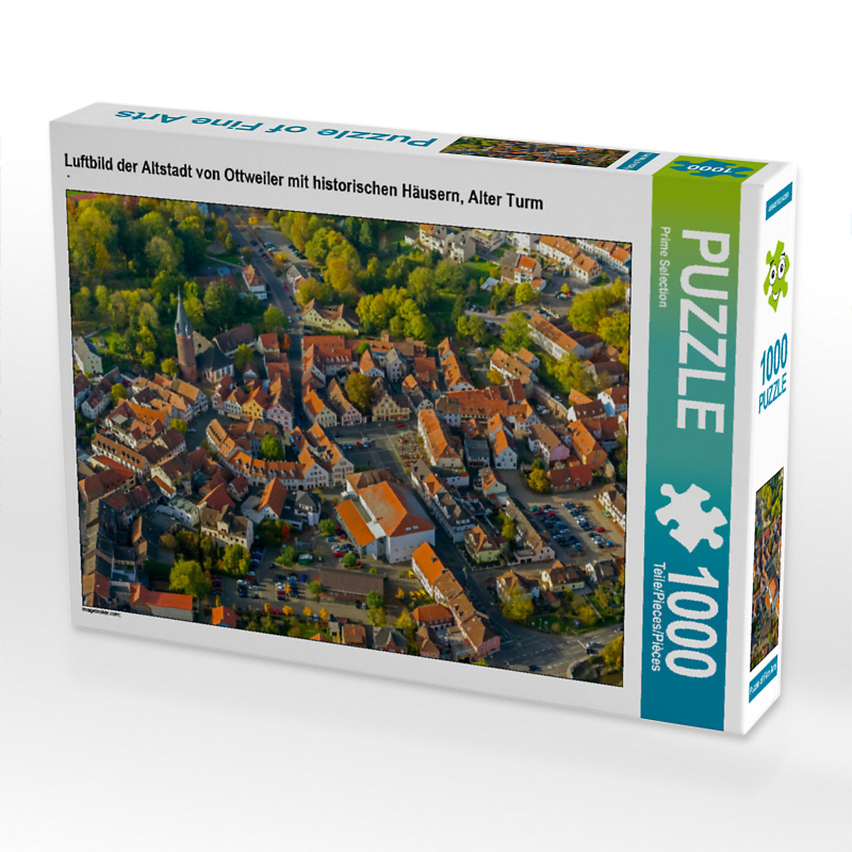 CALVENDO® Puzzle CALVENDO Puzzle Luftbild der Altstadt von Ottweiler mit historischen Häusern Alter Turm 1000 Teile Foto-Puzzle für glückliche Stunden