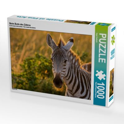 CALVENDO® Puzzle CALVENDO Puzzle Beim Barte des Zebras 1000 Teile Foto-Puzzle für glückliche Stunden