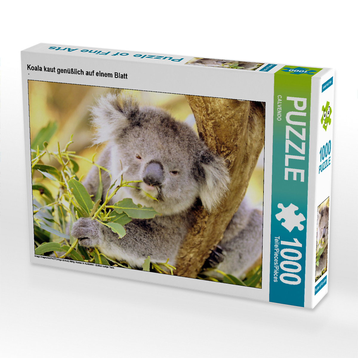 CALVENDO® Puzzle CALVENDO Puzzle Koala kaut genüßlich auf einem Blatt 1000 Teile Foto-Puzzle für glückliche Stunden
