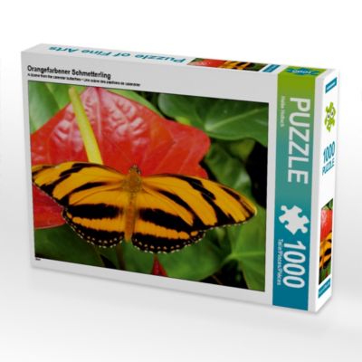CALVENDO® Puzzle CALVENDO Puzzle Orangefarbener Schmetterling 1000 Teile Foto-Puzzle für glückliche Stunden