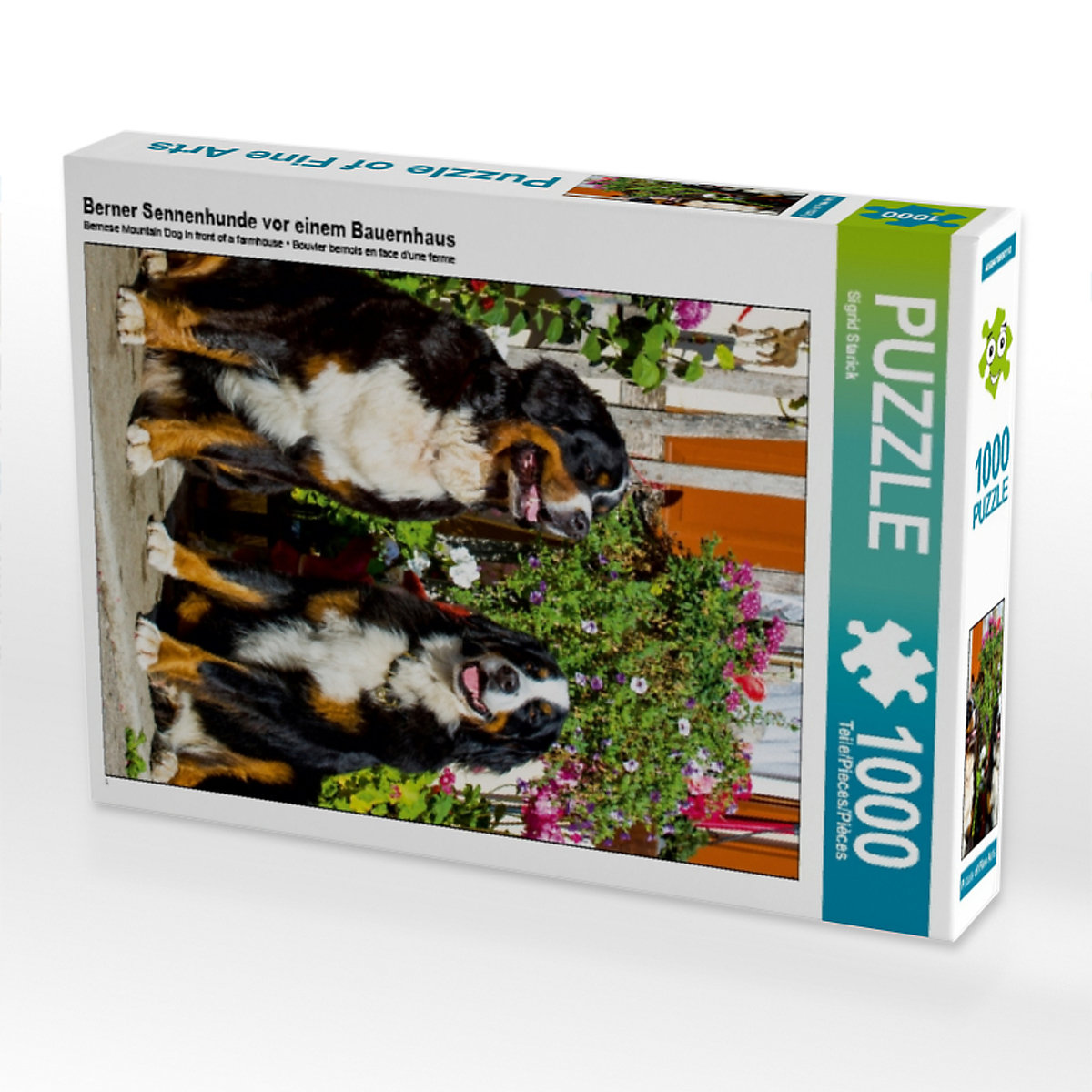 CALVENDO® Puzzle CALVENDO Puzzle Berner Sennenhunde vor einem Bauernhaus 1000 Teile Foto-Puzzle für glückliche Stunden