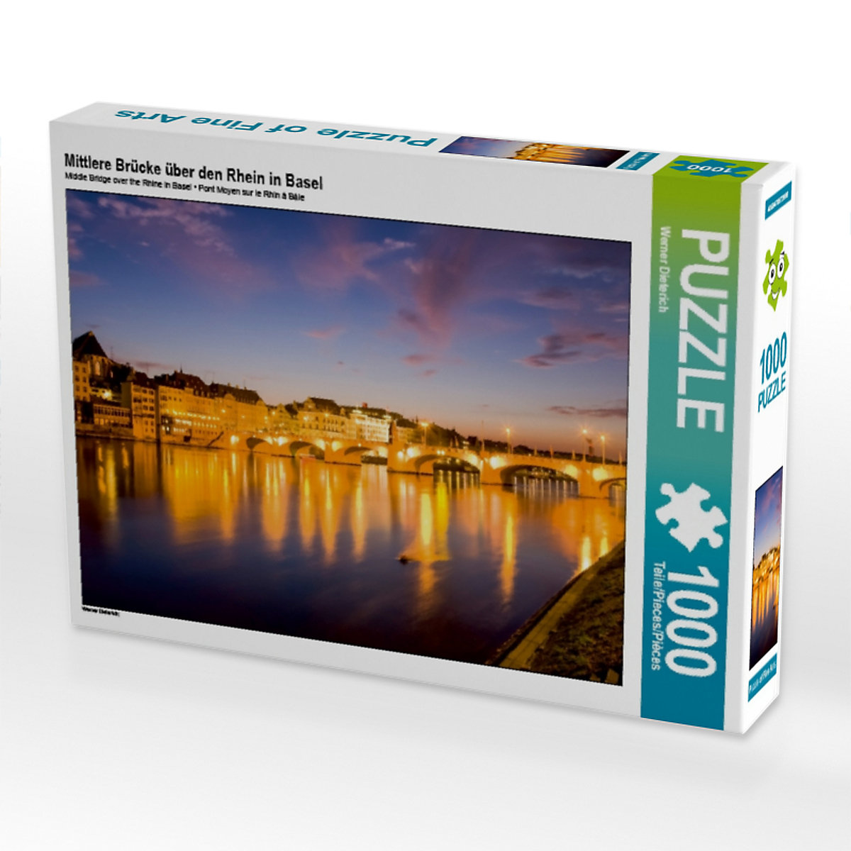 CALVENDO® Puzzle CALVENDO Puzzle Mittlere Brücke über den Rhein in Basel 1000 Teile Foto-Puzzle für glückliche Stunden