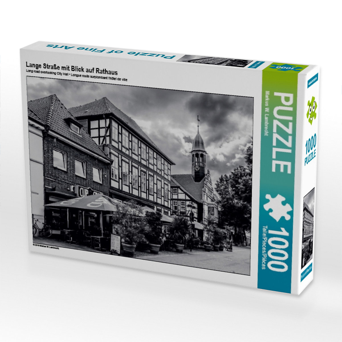 CALVENDO® Puzzle CALVENDO Puzzle Lange Straße mit Blick auf Rathaus 1000 Teile Foto-Puzzle für glückliche Stunden