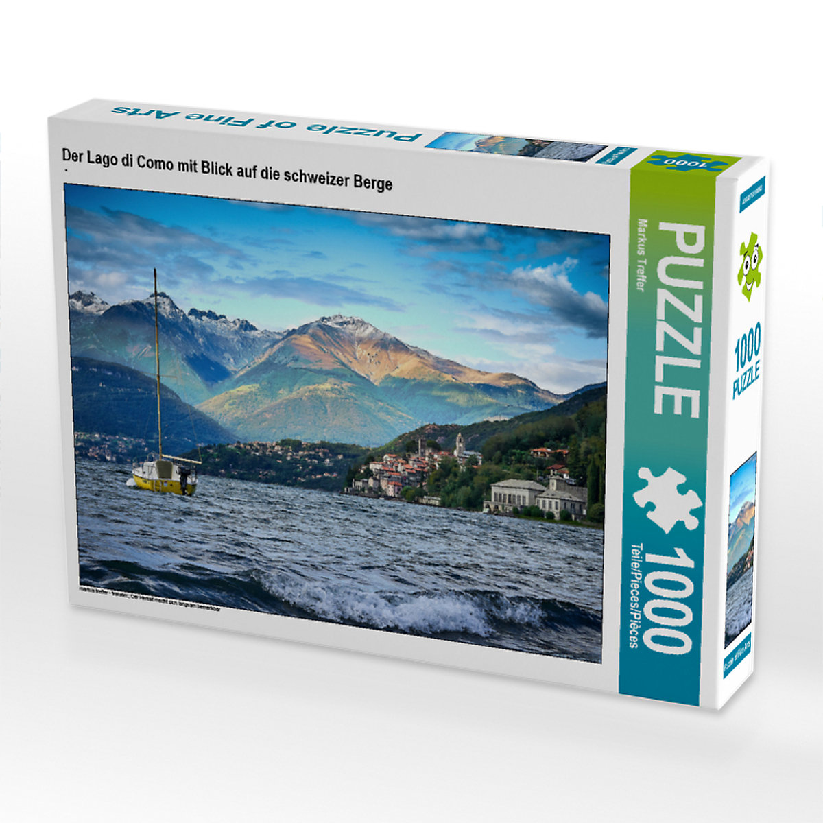 CALVENDO® Puzzle CALVENDO Puzzle Der Lago di Como mit Blick auf die schweizer Berge 1000 Teile Foto-Puzzle für glückliche Stunden
