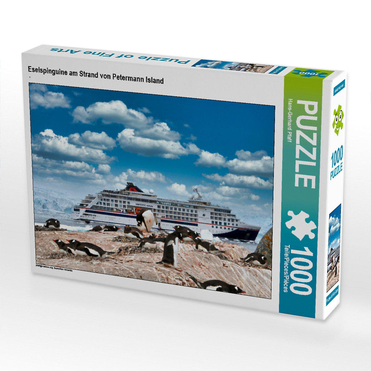 CALVENDO® Puzzle CALVENDO Puzzle Eselspinguine am Strand von Petermann Island 1000 Teile Foto-Puzzle für glückliche Stunden