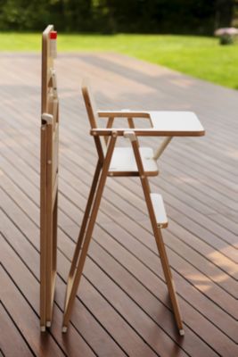 SUPAflat klappbarer stabiler Kinder Hochstuhl aus Holz mit Tisch