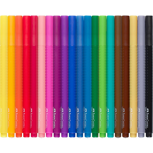 Фломастеры Faber-Castell Grip, 20 цветов, смываемые от Faber-Castell