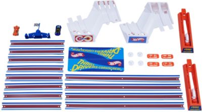 Hot Wheels Thrill Drivers Corkscrew Trackset, Rennbahn inkl. 2 Autos 2