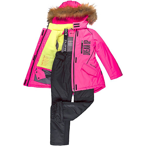 Комплект Nikastyle: куртка и полукомбинезон - розовый от Nikastyle