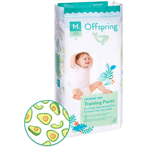 Трусики-подгузники Offspring Авокадо 6-11 кг, 42 шт от Offspring