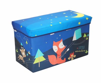 Hocker Faltbarer Spielzeugbox 49 x 31 x 31 cm Spielzeugkiste Aufbewahrungsbox 