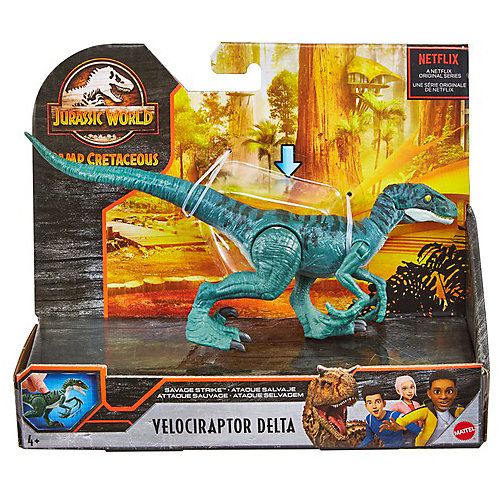 Базовая фигурка динозавра Jurassic World Велоцираптор Дельта от Mattel