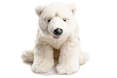 30cm groß Uni-Toys Neuware wunderschöner Bär Eisbär ca 