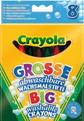 8  больших смываемых восковых мелков, Crayola