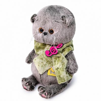 Мягкая игрушка Budi Basa Кот Басик Baby в бархатном кашне, 20 см от Budi Basa
