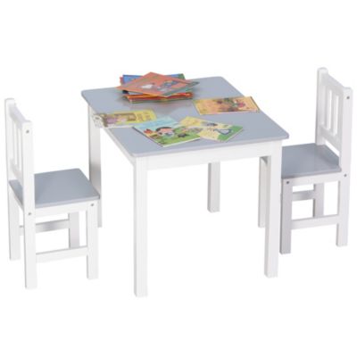 Kinder Sitzgruppe Kiefernholz Möbel Jungen Mädchen Spiel Zimmer Stuhl Tisch weiß 