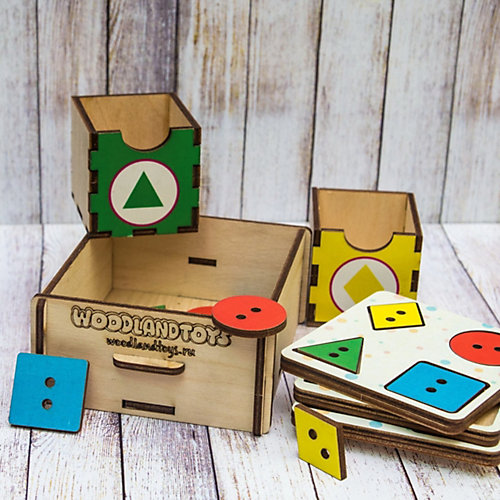Обучающий набор WoodLandToys Фигуры цвет от Woodland