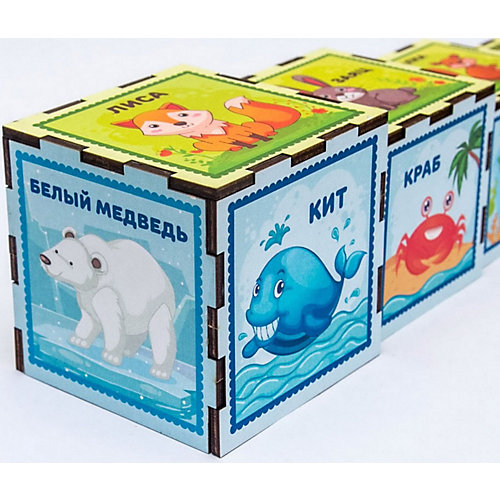 Сортер-пирамидка WoodLandToys "Кубики" Животные от Woodland